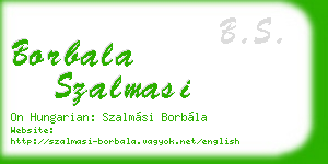 borbala szalmasi business card